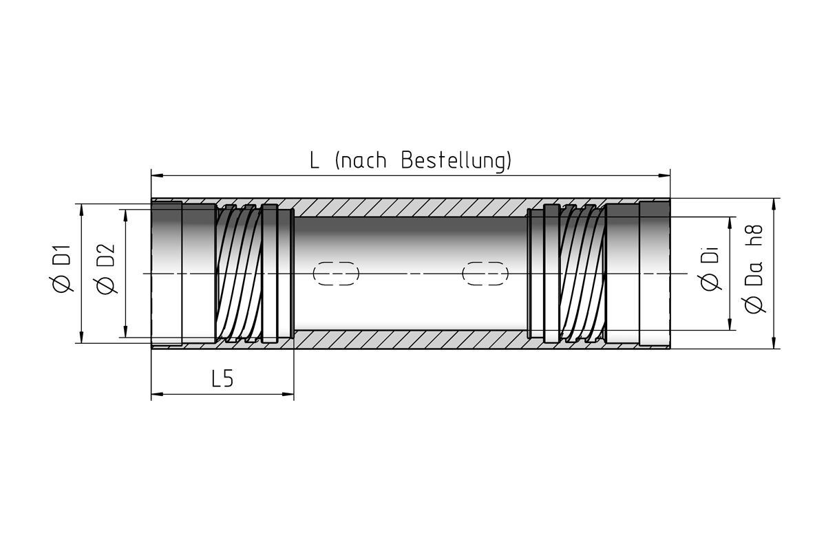 Außenrohr Typ 55